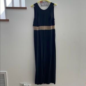 Elegant La Perla Black and Tan Sleeveless Nightie
